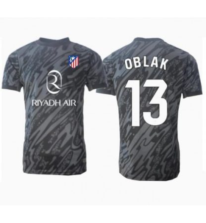 Nogometni Dresi Atletico Madrid Vratar Domači 2024-25 Moški črna Kratki rokavi Jan Oblak 13