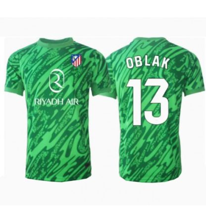 Nogometni Dresi Atletico Madrid Vratar Gostujoči 2024-25 Moški zelena Kratki rokavi Jan Oblak 13