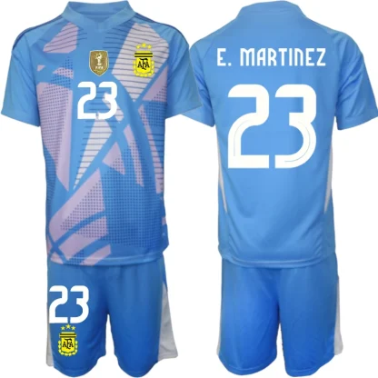Otroški Nogometni dresi kompleti Argentina 2025-26 Emiliano Martinez 23