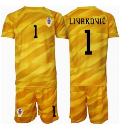 Nakup Otroški Nogometni dresi Hrvaška Vratar Domači EP 2024 Dominik Livakovic 1