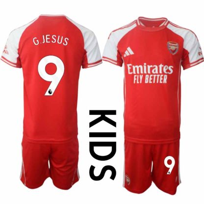Otroški Nogometni dresi z imenom Arsenal Gabriel Jesus 9 Domači 2025-26