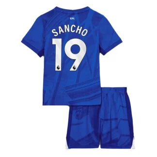 Otrošk Nogometni dresi kompleti Chelsea Domači 2025-26 Jadon Sancho 19