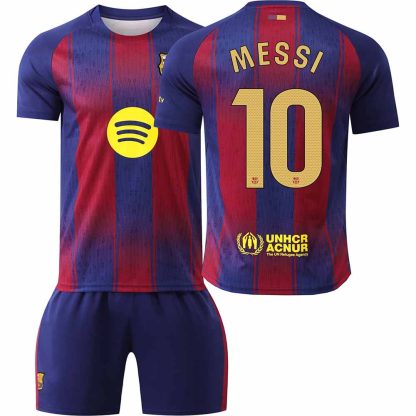 Otroški Nogometni dresi FC Barcelona Domači 2025-26 z imenom Lionel Messi 10