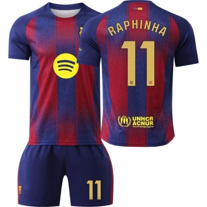 Otroški Nogometni dresi FC Barcelona Domači 2025-26 z imenom Raphinha Belloli 11