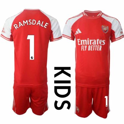 Otroški Nogometni dresi z imenom Aaron Ramsdale 1 Arsenal Domači 2025-26