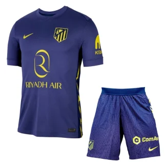 Otroški Nogometni Dresi Atletico Madrid Gostujoči 2025-26 Kratek Rokav (+ Kratke hlače)