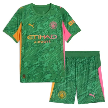 Nakup Otroški Nogometni dresi Manchester City Vratar 2025-26 zelena