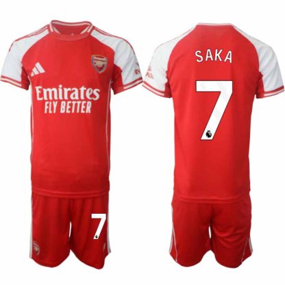 Moški Nogometni dresi Kompleti Arsenal Domači 2025-26 z imenom Bukayo Saka 7