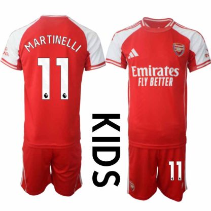 Otroški Nogometni dresi kompleti z imenom Arsenal Gabriel Martinelli 11 Domači 2025-26