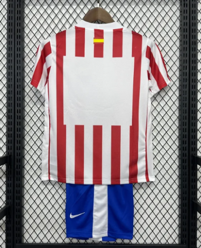 Otroški Nogometni Dresi kompleti Atletico Madrid Domači 2025-26 z lastnim imenom