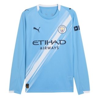 Poceni Nogometni dresi Manchester City Domači 2025-26 Moški Dolgi Rokav