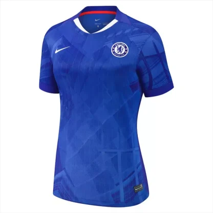 Poceni Ženski Nogometni dresi Chelsea Domači 2025-26 modra Kratek Rokav