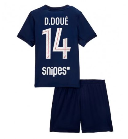 Otroški Nogometni dres kompleti Paris Saint-Germain PSG Domači 2025-26 Desire Doue 14