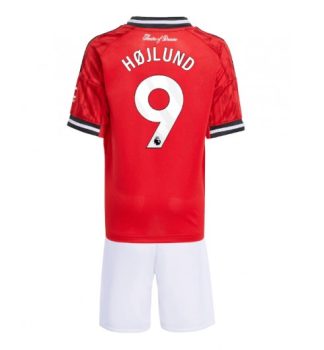 Nogometni dresi komplet Manchester United Domači 2025-26 Otroški Rasmus Hojlund 9
