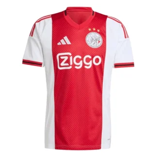 Nogometni dresi Ajax Domači 2025-26 Moški Rdeča bela Kratek Rokav