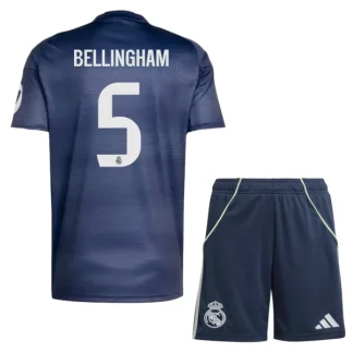 Nogometni dresi kompleti za otroke Real Madrid Gostujoči 2025-26 Jude Bellingham 5