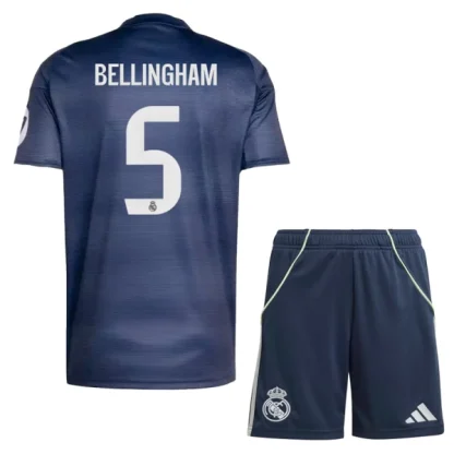 Nogometni dresi kompleti za otroke Real Madrid Gostujoči 2025-26 Jude Bellingham 5