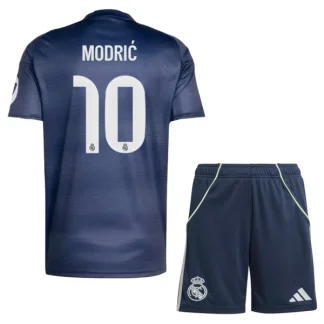 Otroški Nogometni dresi Real Madrid Gostujoči 2025-26 tisk Luka Modric 10