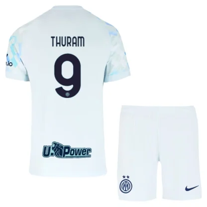 Nogometni dresi za otroke kompleti Juventus Gostujoči 2025-26 Marcus Thuram 9