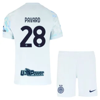 Nogometni dresi za otroke kompleti Juventus Gostujoči 2025-26 Benjamin Pavard 28