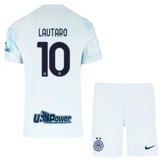 Nogometni dresi Komplet za otroke Inter Milan Gostujoči 2025-26 Lautaro Martinez 10