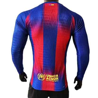 Nogometni Dres FC Barcelona Domači 2025-26 Moški Dolgi Rokav Različica predvajalnika