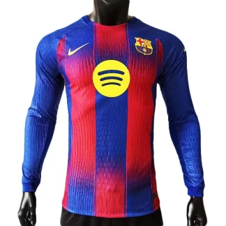 Nogometni Dres FC Barcelona Domači 2025-26 Moški Dolgi Rokav Različica predvajalnika