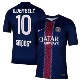 Poceni Moški Nogometni dresi Paris Saint-Germain PSG Domači 2025-26 tisk Ousmane Dembélé 10