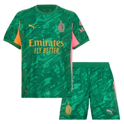 Otroški Nogometni Dresi AC Milan Vratar 2025-26 zelena Mike Maignan 16