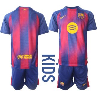 Otroški Nogometni dresi FC Barcelona Domači 2025-26 kompleti