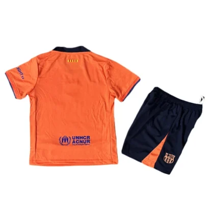 Nogometni Dres komplet za otroke FC Barcelona Tretji 2025-26 oranžna
