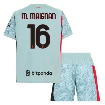 Poceni Otroški Nogometni Dresi AC Milan Vratar 2025-26 Mike Maignan 16