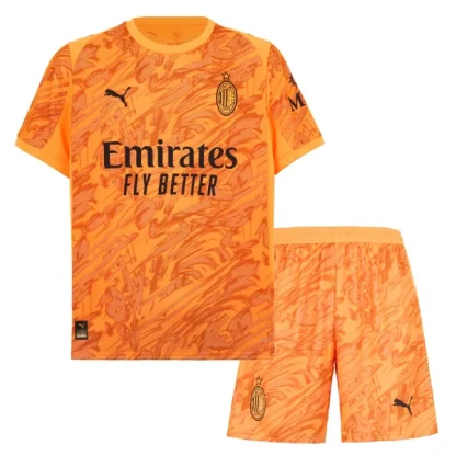 Otroški Nogometni Dresi AC Milan Vratar 2025-26 Oranžna Mike Maignan 16
