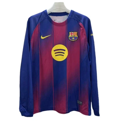 Poceni Nogometni Dres FC Barcelona 2025-26 Moški Dolgi Rokav