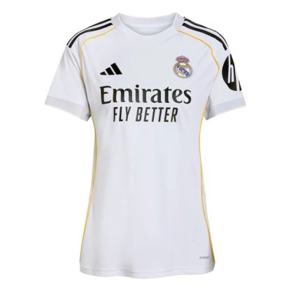 Poceni Ženski dresi za nogomet Real Madrid Domači 2025-26 Kratek Rokav