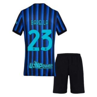 Nogometni dresi Komplet za otroke Inter Milan Domači 2025-26 Nicolo Barella 23