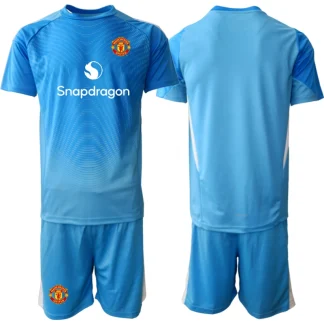 Otroški Nogometni dresi za otroke Manchester United Vratar 2025-26 modra