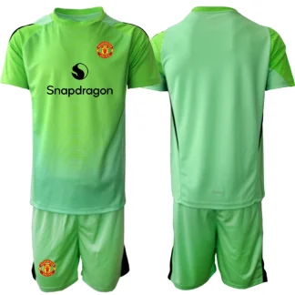 Manchester United Vratar dresi Zelena 2025/26- Otroški komplet