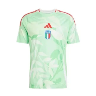 Poceni Nogometni dresi Italija Gostujoči Euro 2025 zelena Moški Kratek Rokav