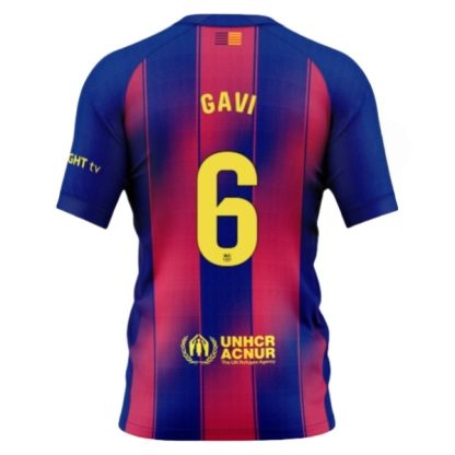 Novi Moški Nogometni dresi FC Barcelona Domači 2025-26 Paez Gavi 6