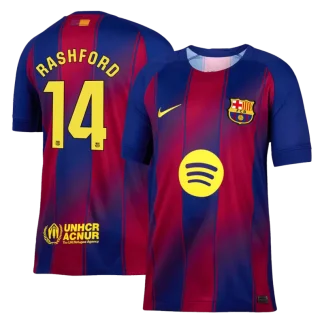 Poceni Nogometni dresi FC Barcelona Domači 2025-26 Marcus Rashford 14