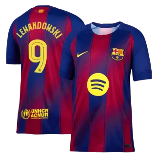 Poceni Nogometni dresi FC Barcelona Domači 2025-26 Robert Lewandowski 9