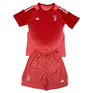 Otroški Nogometni Dresi kompleti Juventus Vratar 2025-26 Rdeča z lastnim tiskom