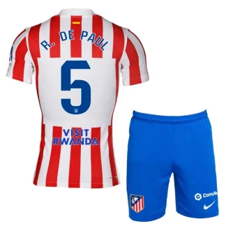 Nogometni dresi kompleti za otroke Atletico Madrid Domači 2025-26 Rodrigo De Paul 5