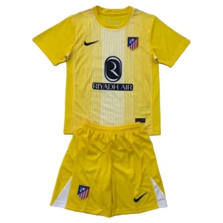 Poceni Otroški nogometni dresi Atletico Madrid Vratar 2025-26 rumena