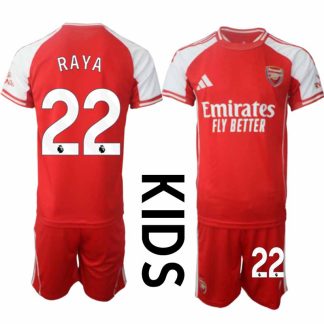 Otroški Dresi kompleti Arsenal Domači 2025-26 z imenom David Raya 22