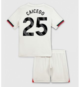 Najcenejši Otroški Nogometni dresi Chelsea Gostujoči 2025-26 Moises Caicedo 25