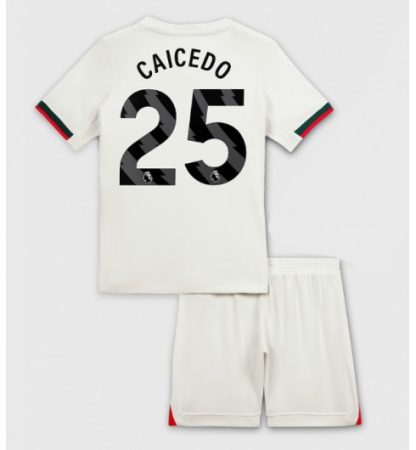 Najcenejši Otroški Nogometni dresi Chelsea Gostujoči 2025-26 Moises Caicedo 25