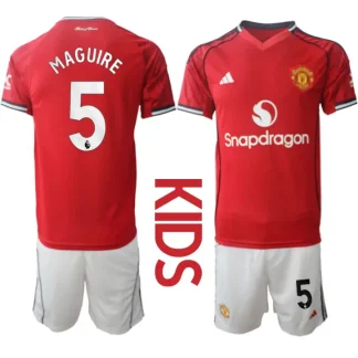 Otroški dresi komplet Manchester United Domači 2025-26 Harry Maguire 5