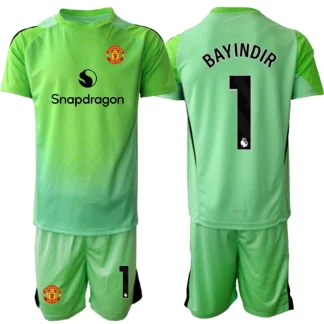 Otroški Nogometni dres kompleti Manchester United Vratar 2025-26 z imenom BAYINDIR 1